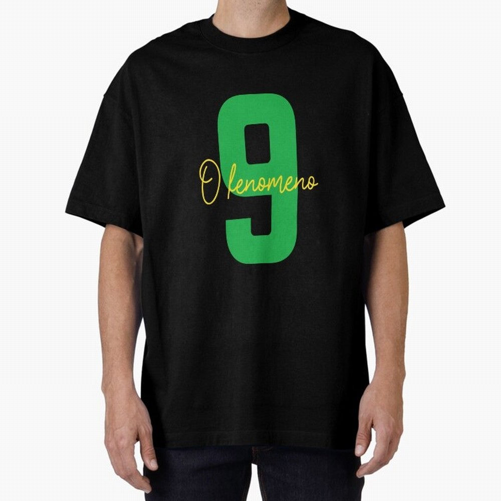 Ronaldo ¡°O Fen?meno¡± 9 Football tshirt Oversized T-Shirt Turn Every Weekend Toward FIFA World Cup 2026 Made for Mbappe, Argentina and Brazil Energy, Match Day Excitement, Supporter Culture, Golden Goals and Global Football Passion; Ideal for