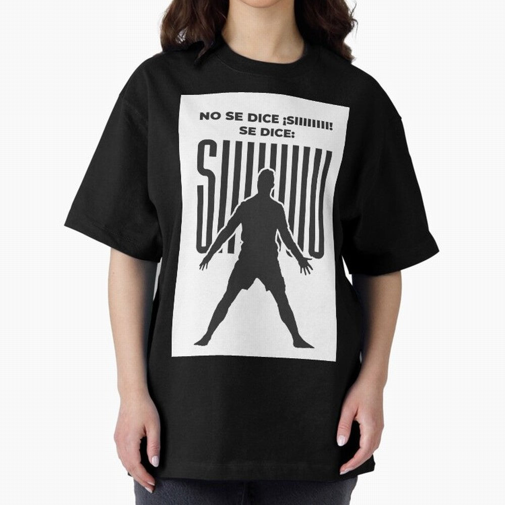 SIUUU - RONALDO Oversized T-Shirt Honor the Football Icons of Match Day Hype around FIFA World Cup 2026 USA Canada Mexico, Messi, England, Football Passion, Legendary Performances, Festival Vibes and Supporter Community; Great for Watch Parties,