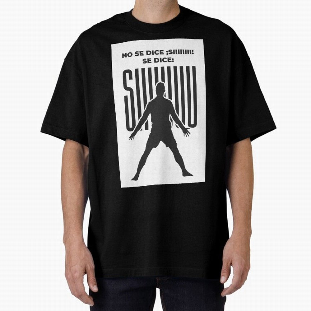 SIUUU - RONALDO Oversized T-Shirt Honor the Football Icons of Match Day Hype around FIFA World Cup 2026 USA Canada Mexico, Messi, England, Football Passion, Legendary Performances, Festival Vibes and Supporter Community; Great for Watch Parties,