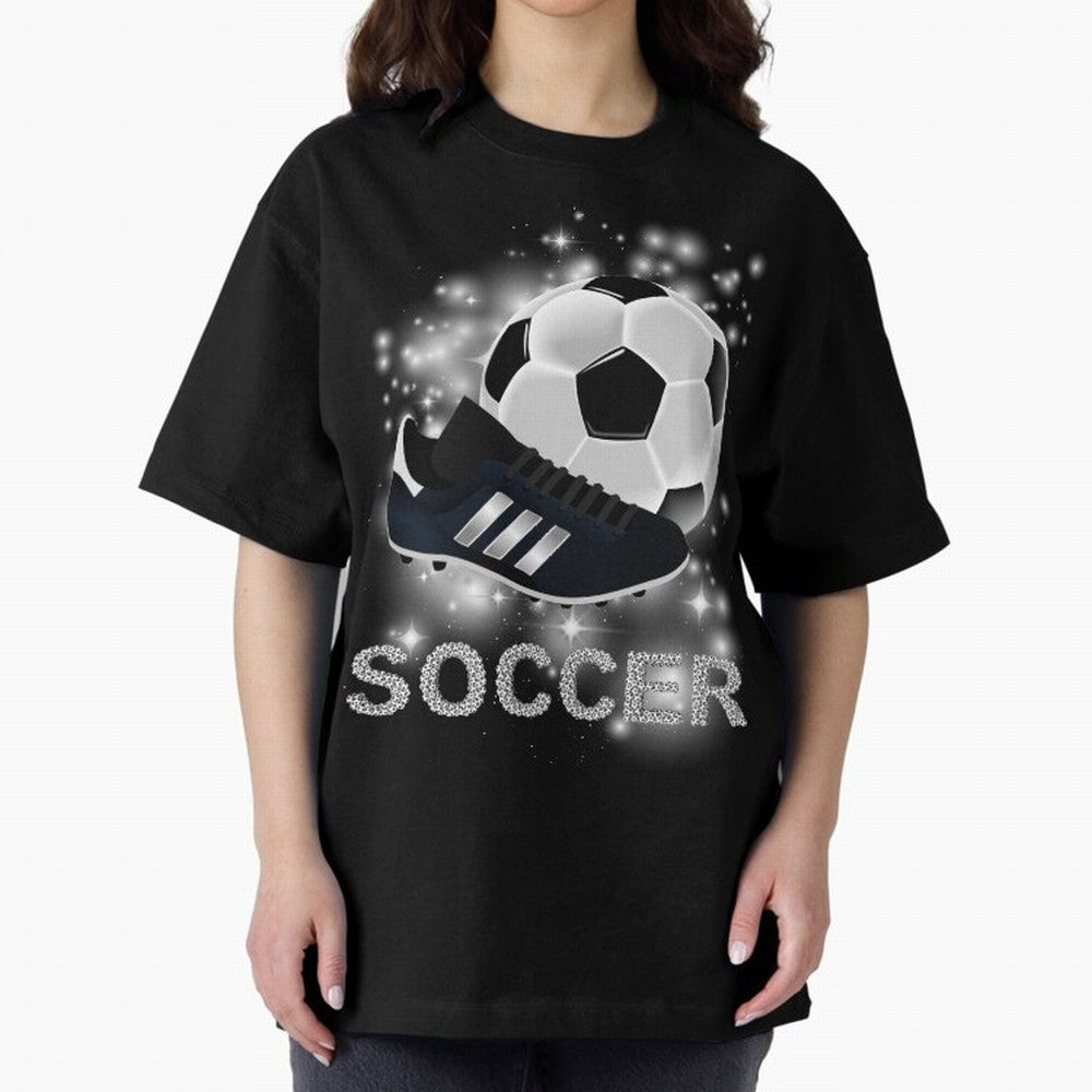 Soccer lover, passion for the ball Oversized T-Shirt Join the Countdown to FIFA World Cup 2026 for Fans of Neymar, Haaland and Cristiano Ronaldo and Portugal, Spain and Germany, Bringing Classic Soccer Heritage, Championship Pressure, Fan Loyalty