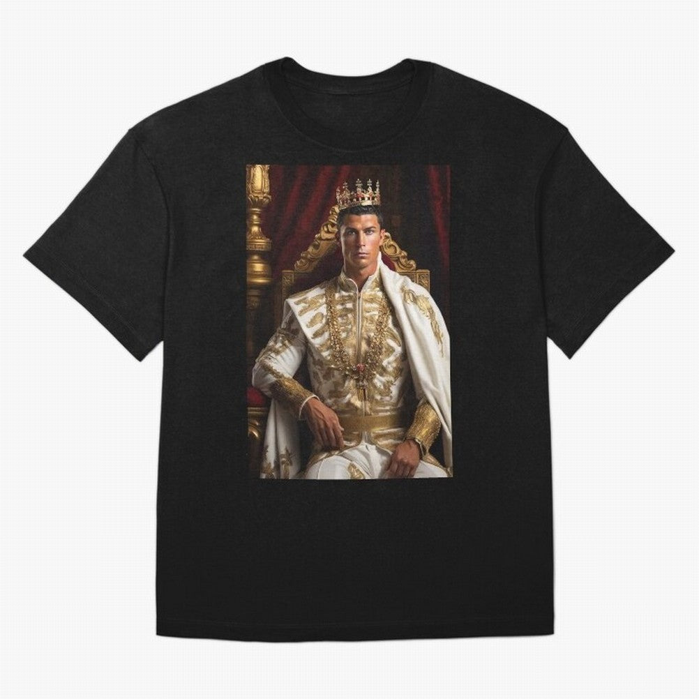 Ronaldo king Oversized T-Shirt Feel the Trophy Chase of Global Football Passion for FIFA World Cup 2026 Group Stage, with CR7 and Messi, England and Germany, Football Passion, Legendary Performances, Festival Vibes and Supporter Community; Built