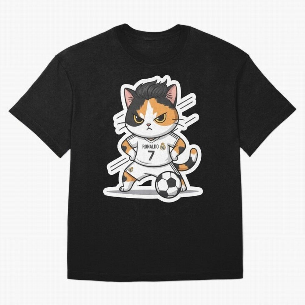 Kitten - Ronaldo | Real madrid Oversized T-Shirt Bring Bold Fan Energy to Global Football Passion for FIFA World Cup 2026 Group Stage, Inspired by Neymar, Haaland and Cristiano Ronaldo, England, Worldwide Fan Energy, Dramatic Goals, Stadium Lights