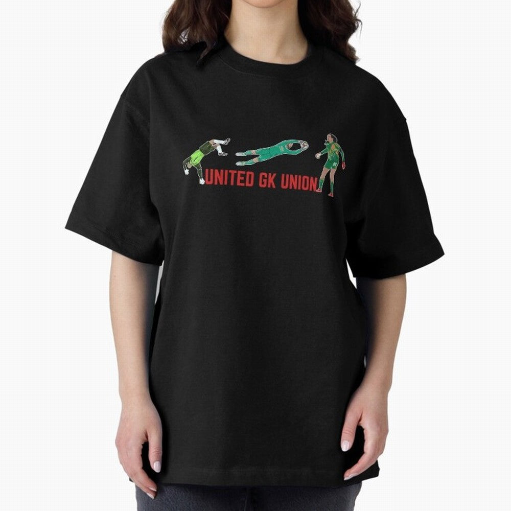 UNITED GK Union Peter Schmeichel David De Gea Phallon Tullis-Joyce Oversized T-Shirt Bring World Football Passion into FIFA World Cup 2026 USA Canada Mexico Featuring Haaland and Mbappe, Spain Energy, Championship Spirit, Famous Goals, Roaring