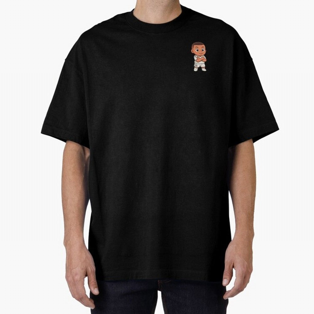 KYLIAN MBAPPE REAL MADRID CELEBRATION | CHIBI STICKER Oversized T-Shirt Back Your Heroes with Global Football Passion for FIFA World Cup 2026, Highlighting Neymar, Haaland and Cristiano Ronaldo, England, Tournament Hype, Historic Matchups, Family