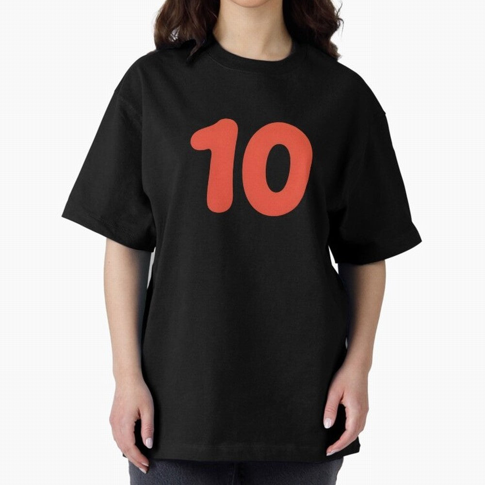 Number ten Oversized T-Shirt Celebrate the Stars of Match Day Hype around FIFA World Cup 2026 USA Canada Mexico, Neymar, Haaland and Cristiano Ronaldo, France, Supporter Pride, Iconic Celebrations, Legendary Names and Global Match Day Energy;