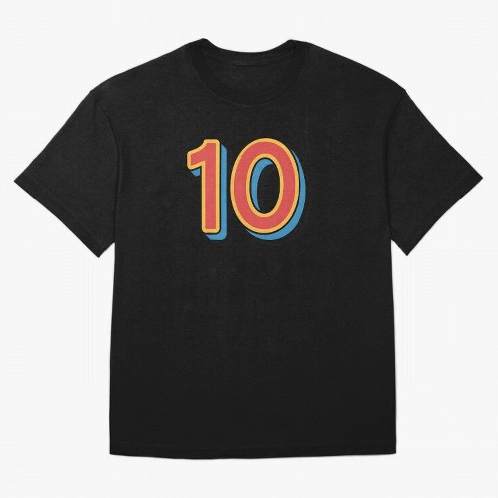 Number 10 Oversized T-Shirt Join the Global Buzz around FIFA World Cup 2026 USA Canada Mexico Celebrating Messi, CR7 and Mbappe, England and Germany Energy, Vintage Soccer Flavor, Modern Football Stars, National Flags and Final Night Emotion; Ideal