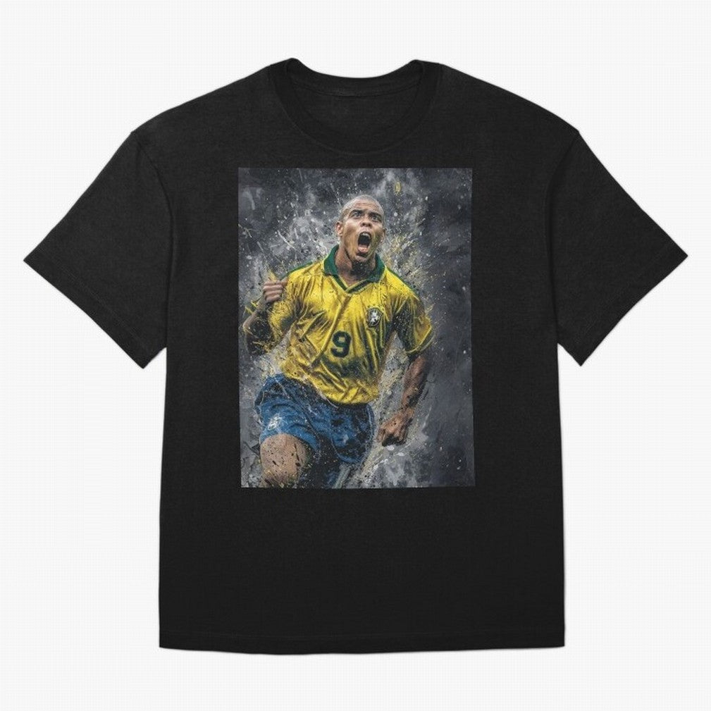 Ronaldo Naz¨¢rio - Il Fenomeno (Brazil) Oversized T-Shirt Show Passion for the Stars of Global Football Passion for FIFA World Cup 2026, Centered on Cristiano Ronaldo, Haaland and CR7, Brazil, Portugal and Argentina, Championship Spirit, Famous