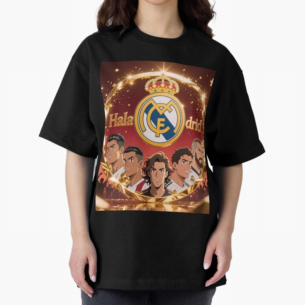 Estrellas del Real Madrid Oversized T-Shirt Capture the FIFA World Cup 2026 USA Canada Mexico Journey through Cristiano Ronaldo Highlights, Argentina and Brazil Pride, Stadium Memories, Football Loyalty, International Chants and Championship