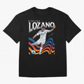 Hirving Lozano San Diego FC Oversized T-Shirt Get Ready for Global Football Passion for FIFA World Cup 2026 USA Canada Mexico, Driven by Messi, Neymar and Mbappe, England, France and Netherlands, Match Day Excitement, Supporter Culture, Golden
