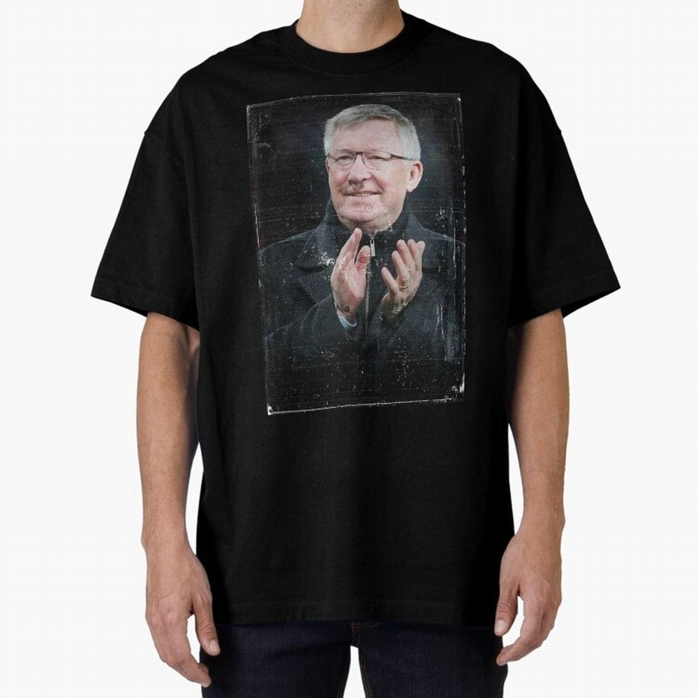 Sir Alex Ferguson Oversized T-Shirt Capture Match Day Hype around FIFA World Cup 2026, Messi, CR7 and Mbappe, England, France and Netherlands, Tournament Hype, Historic Matchups, Family Viewing Parties and Global Sports Pride; Perfect for