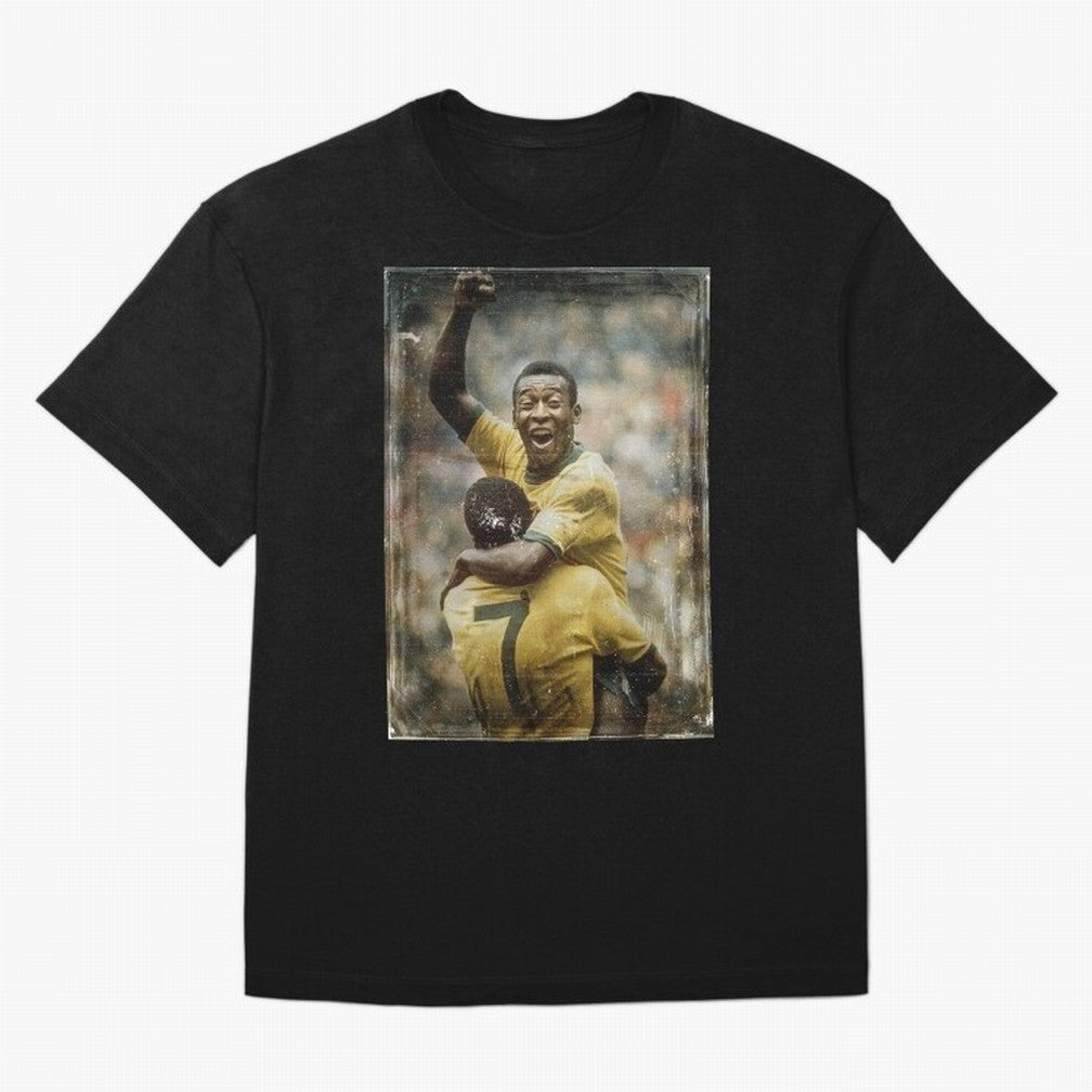 Pele Celebration Vintage Oversized T-Shirt Celebrate Global Passion for FIFA World Cup 2026 USA Canada Mexico Highlighting Haaland, England and Germany Energy, Soccer Culture, Superstar Moments, National Team Dreams and Competitive Fire; Perfect