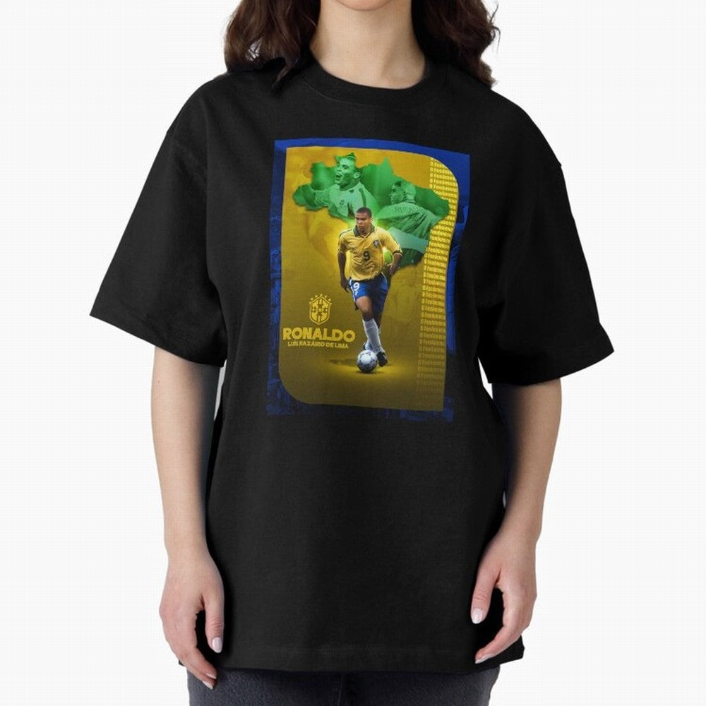 Ronaldo Lu¨ªs Naz¨¢rio de Lima O Fen?meno Brazil Football Legend Oversized T-Shirt Elevate Match Day Hype around FIFA World Cup 2026 Group Stage, Mbappe and Neymar, England, Classic Soccer Heritage, Championship Pressure, Fan Loyalty and