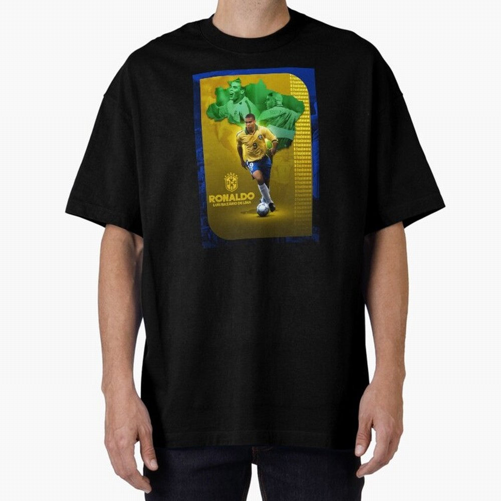 Ronaldo Lu¨ªs Naz¨¢rio de Lima O Fen?meno Brazil Football Legend Oversized T-Shirt Elevate Match Day Hype around FIFA World Cup 2026 Group Stage, Mbappe and Neymar, England, Classic Soccer Heritage, Championship Pressure, Fan Loyalty and