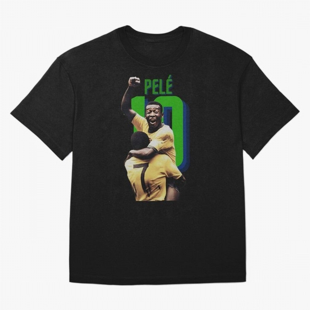Pele 10 Oversized T-Shirt Show Support during FIFA World Cup 2026 USA Canada Mexico Spirit, Driven by Brazil, Messi and Cristiano Ronaldo, Championship Spirit, Famous Goals, Roaring Crowds and International Football Unity; Created for Match Day
