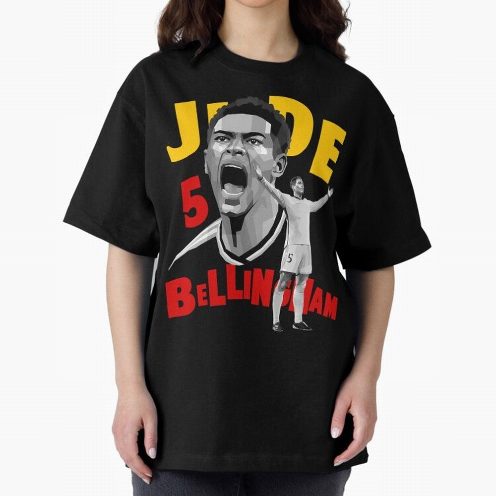 Jude Bellingham Oversized T-Shirt Enjoy Global Football Passion for FIFA World Cup 2026 USA Canada Mexico, Highlighting Cristiano Ronaldo, Netherlands, Stadium Chants, National Pride, Trophy Dreams and Unforgettable Football Memories; Perfect for
