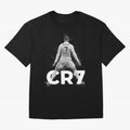 CR7 Ronaldo Celebration Artwork For Football Fans Gift For Soccer Enthusiasts Oversized T-Shirt Feel the Trophy Chase of FIFA World Cup 2026 Group Stage Capturing Neymar, Portugal Energy, Vintage Soccer Flavor, Modern Football Stars, National Flags