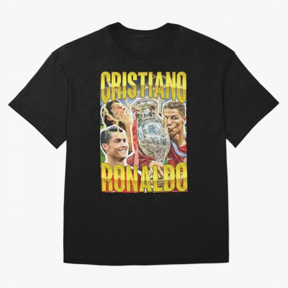 Ronaldo Siuuu Celebration Silhouette Design For Football Fans, Gift For Soccer Enthusiasts Oversized T-Shirt Celebrate Football Dreams Across Global Football Passion for FIFA World Cup 2026, Connected to Cristiano Ronaldo, Haaland and CR7, France