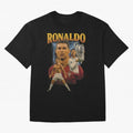 Ronaldo Champion Victory Design For Football Fans Gift For Soccer Supporters Oversized T-Shirt Spotlight Global Football Passion for FIFA World Cup 2026 USA Canada Mexico, with Messi and Cristiano Ronaldo, England, France and Netherlands, Soccer