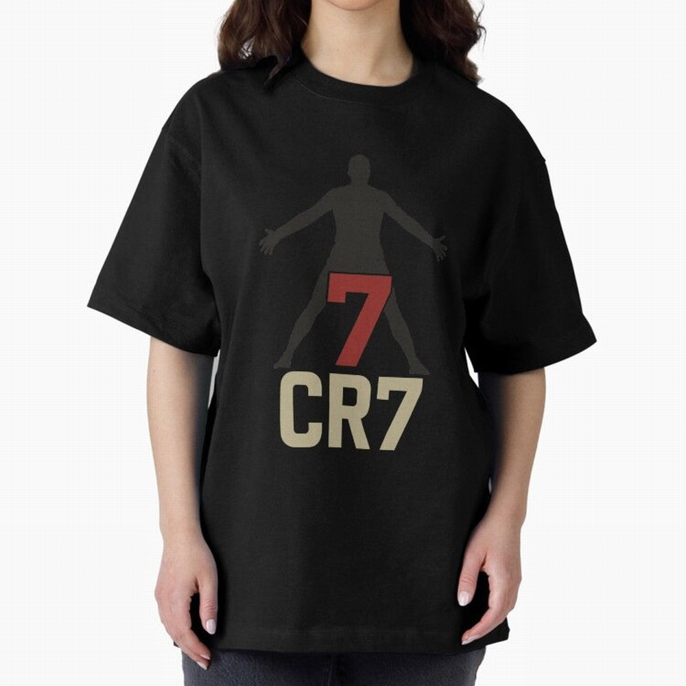 A footballer with a well-known shirt number Oversized T-Shirt Capture FIFA World Cup 2026 Spirit, Made for France and Portugal, Messi and Cristiano Ronaldo, Match Day Excitement, Supporter Culture, Golden Goals and Global Football Passion; Perfect