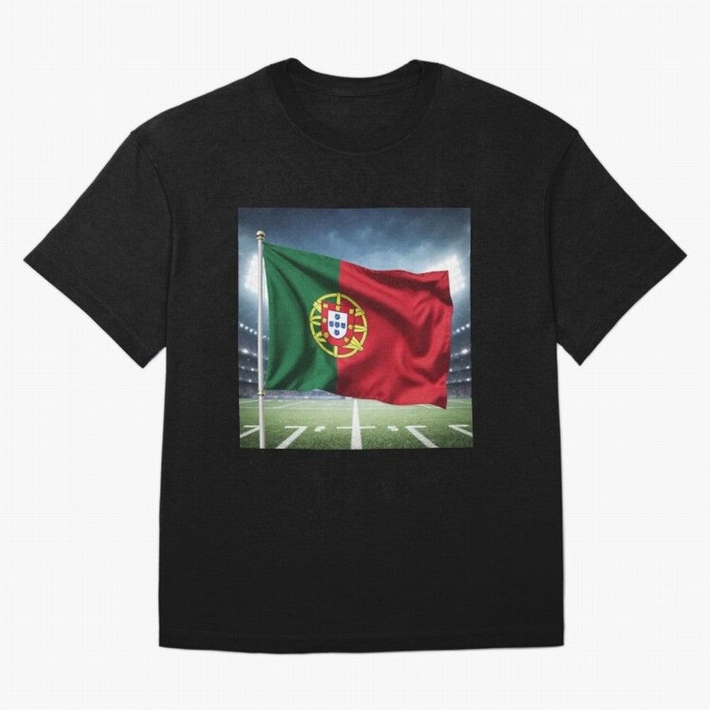 Portugal Flag 3D Football Design ¨C Supporters Portugal Oversized T-Shirt Make Game Day About FIFA World Cup 2026 with Cristiano Ronaldo, Argentina, France and Brazil Energy, Supporter Pride, Iconic Celebrations, Legendary Names and Global Match