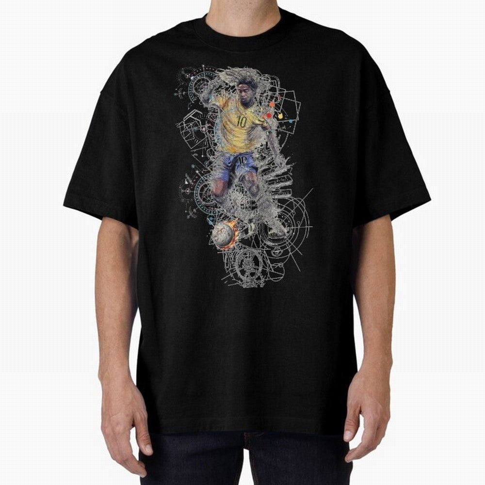 Ronaldo Football Playmaker Oversized T-Shirt Carry FIFA World Cup 2026 Connected to Messi, Neymar and Mbappe, Spain and Netherlands Energy, Retro Football Energy, Iconic Rivalries, Trophy Chase Drama and Stadium Atmosphere; Perfect for Supporters