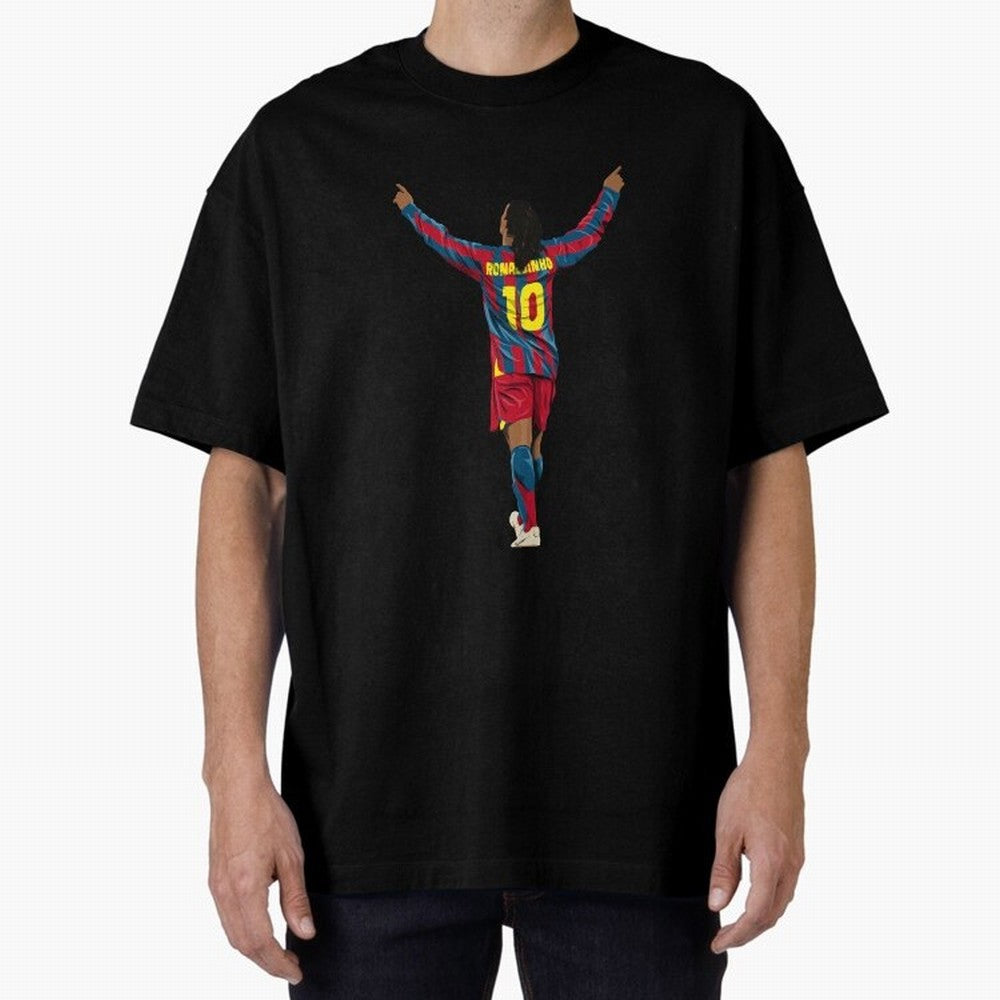 Ronaldinho Oversized T-Shirt Turn Up for FIFA World Cup 2026 USA Canada Mexico for Fans of Neymar and Portugal, Bringing Football History, Final Match Energy, Crowd Noise and Once in a Lifetime Moments; Perfect for Fans, Collectors, Family
