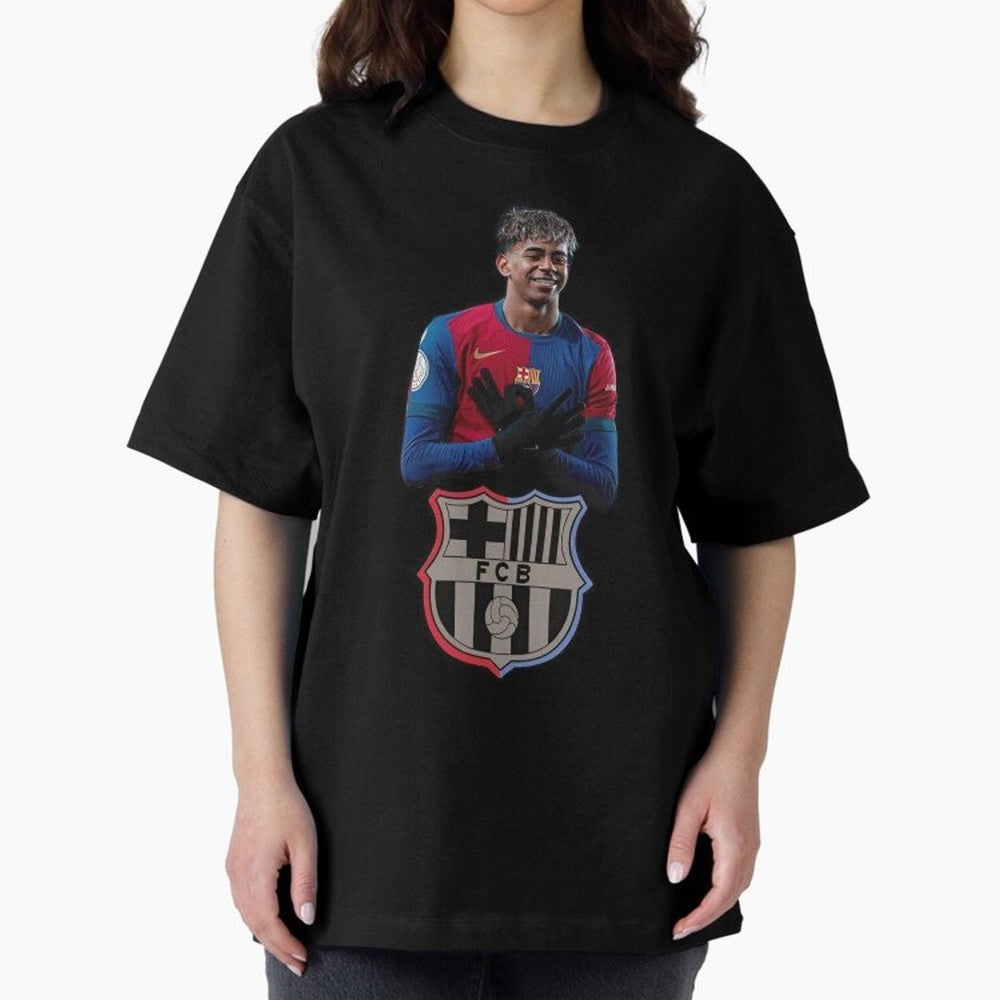 Lamine Oversized T-Shirt Spotlight Global Football Passion for FIFA World Cup 2026 USA Canada Mexico, Celebrating CR7, Argentina, France and Brazil, Football History, Final Match Energy, Crowd Noise and Once in a Lifetime Moments; Perfect for