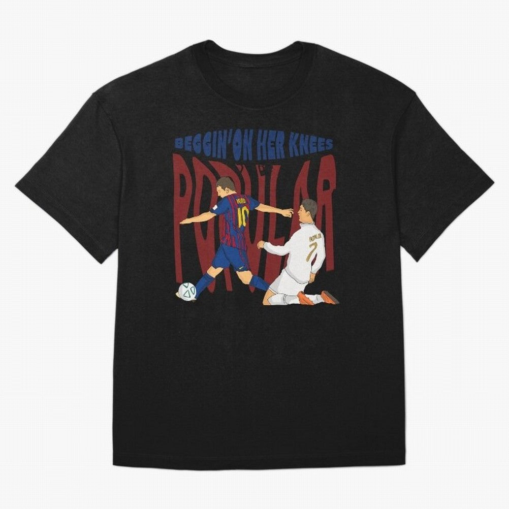 Messi and Ronaldo elclassico moment Oversized T-Shirt Honor the Beautiful Game during the FIFA World Cup 2026 Group Stage Journey through CR7 Highlights, France Pride, Vintage Soccer Flavor, Modern Football Stars, National Flags and Final Night