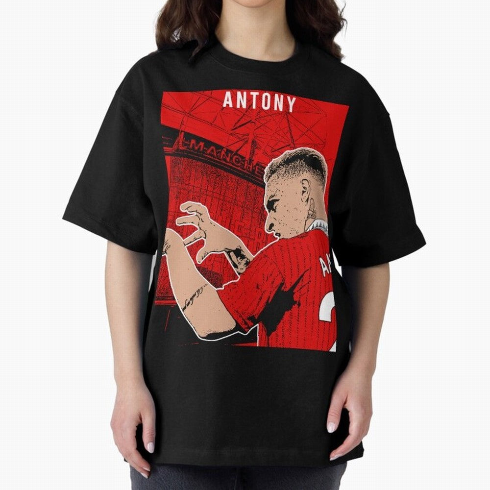 Antony Oversized T-Shirt Carry National Pride through FIFA World Cup 2026 Spirit, Driven by Portugal, Haaland, Football Festival Excitement, Trophy Ambitions, Country Rivalries and Star Player Buzz; Made for Collectors Who Enjoy Iconic Players,
