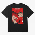 Antony Oversized T-Shirt Carry National Pride through FIFA World Cup 2026 Spirit, Driven by Portugal, Haaland, Football Festival Excitement, Trophy Ambitions, Country Rivalries and Star Player Buzz; Made for Collectors Who Enjoy Iconic Players,