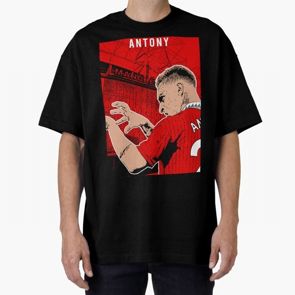 Antony Oversized T-Shirt Carry National Pride through FIFA World Cup 2026 Spirit, Driven by Portugal, Haaland, Football Festival Excitement, Trophy Ambitions, Country Rivalries and Star Player Buzz; Made for Collectors Who Enjoy Iconic Players,