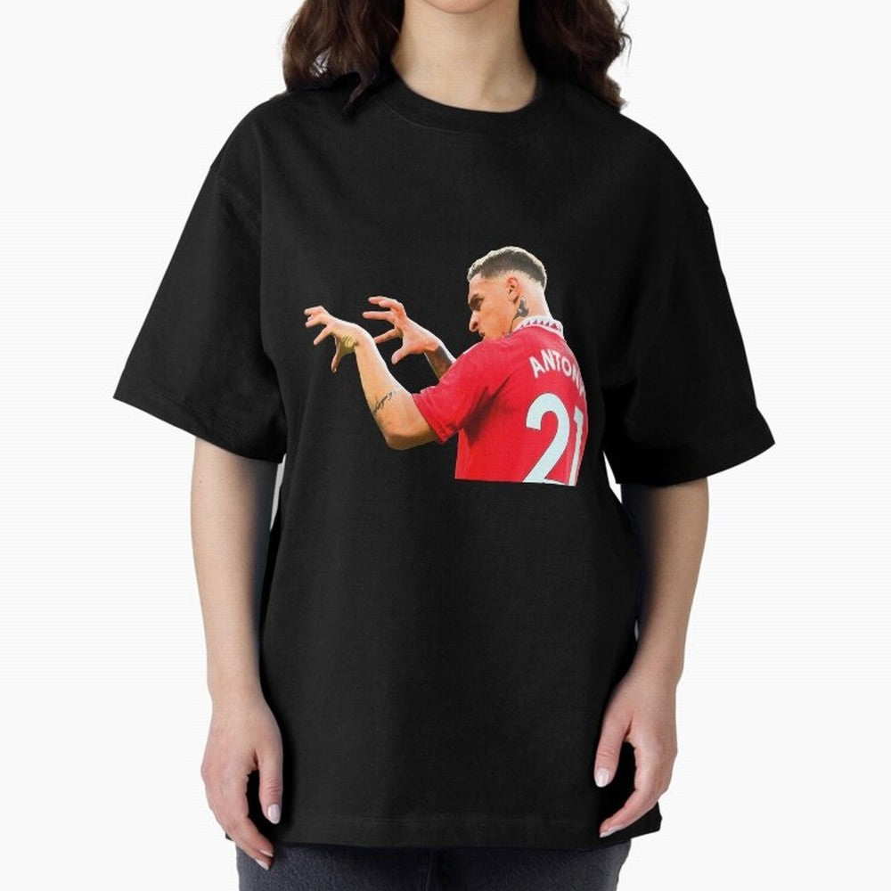Antony Oversized T-Shirt Share the Excitement of Global Football Passion for FIFA World Cup 2026, Celebrating Neymar, Spain, Vintage Soccer Flavor, Modern Football Stars, National Flags and Final Night Emotion; Ideal for Football Dads, Football