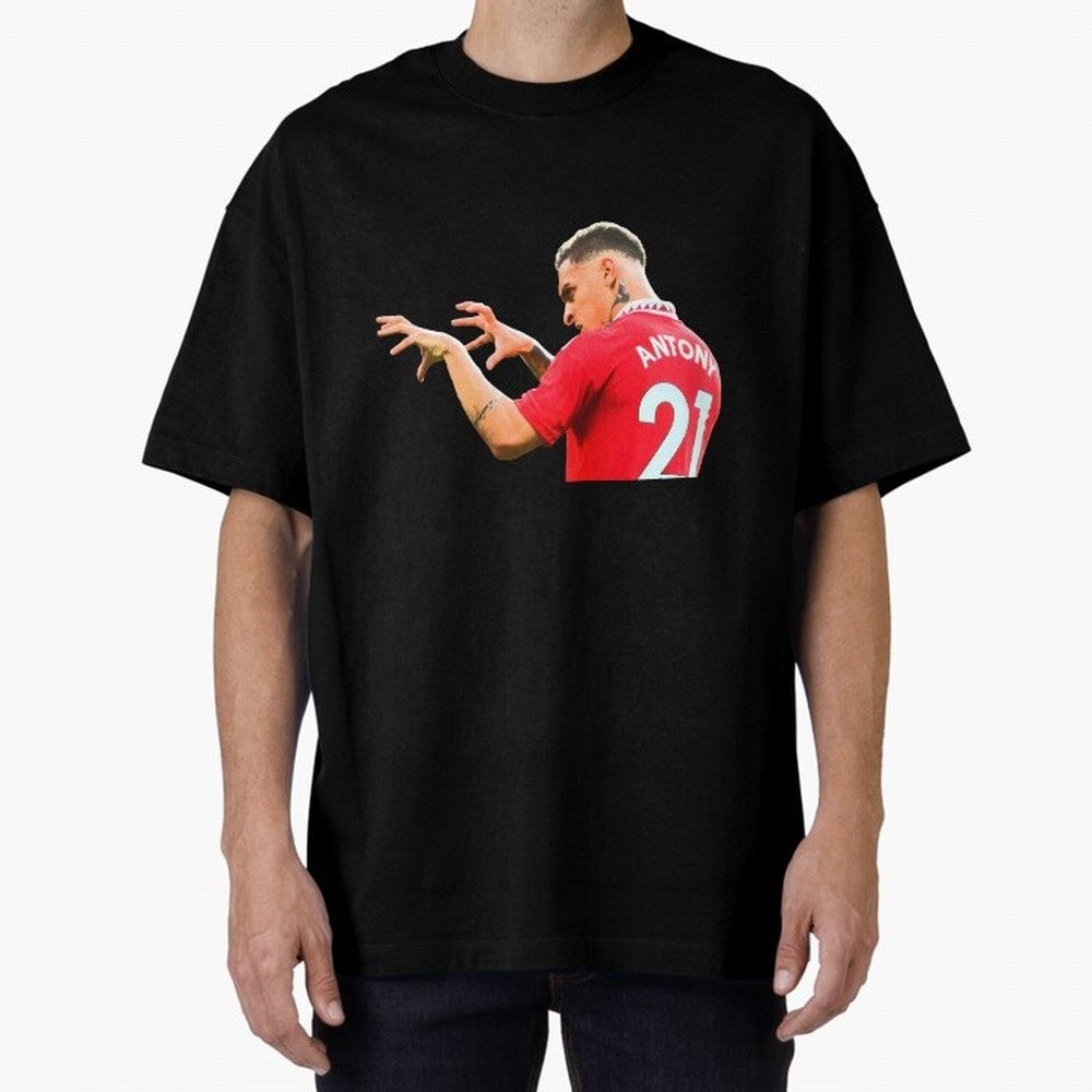 Antony Oversized T-Shirt Share the Excitement of Global Football Passion for FIFA World Cup 2026, Celebrating Neymar, Spain, Vintage Soccer Flavor, Modern Football Stars, National Flags and Final Night Emotion; Ideal for Football Dads, Football