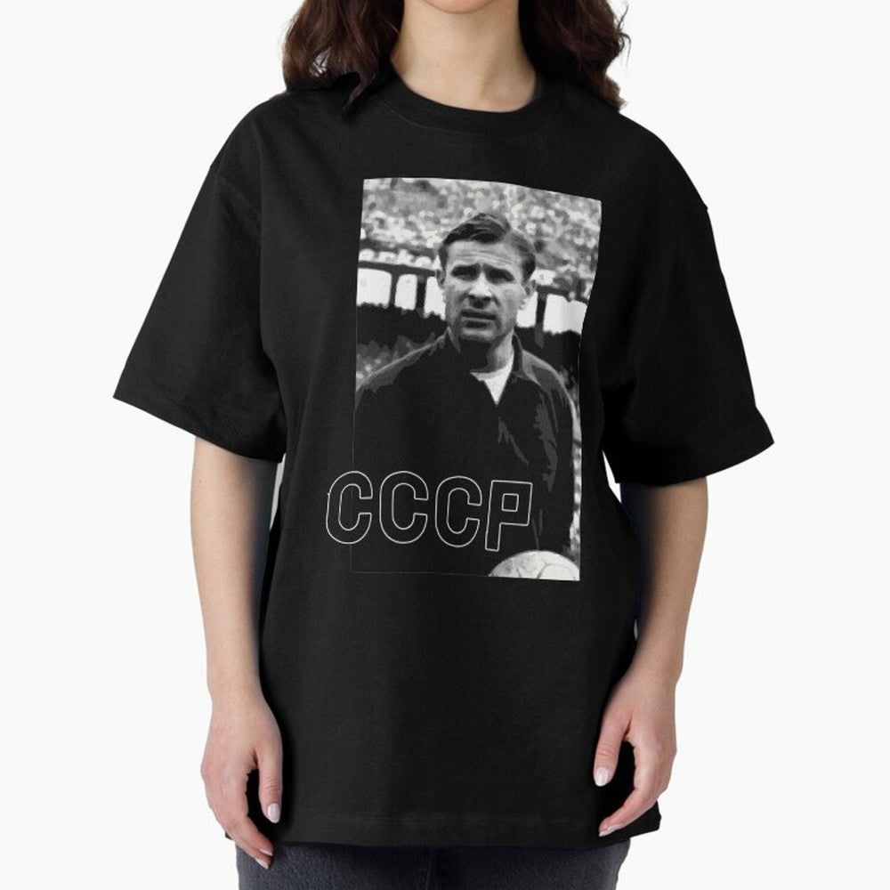 Lev Yashin Football Legends1 Oversized T-Shirt Celebrate Soccer Greatness during FIFA World Cup 2026 Driven by Messi, England, France and Netherlands Energy, Football Festival Excitement, Trophy Ambitions, Country Rivalries and Star Player Buzz;
