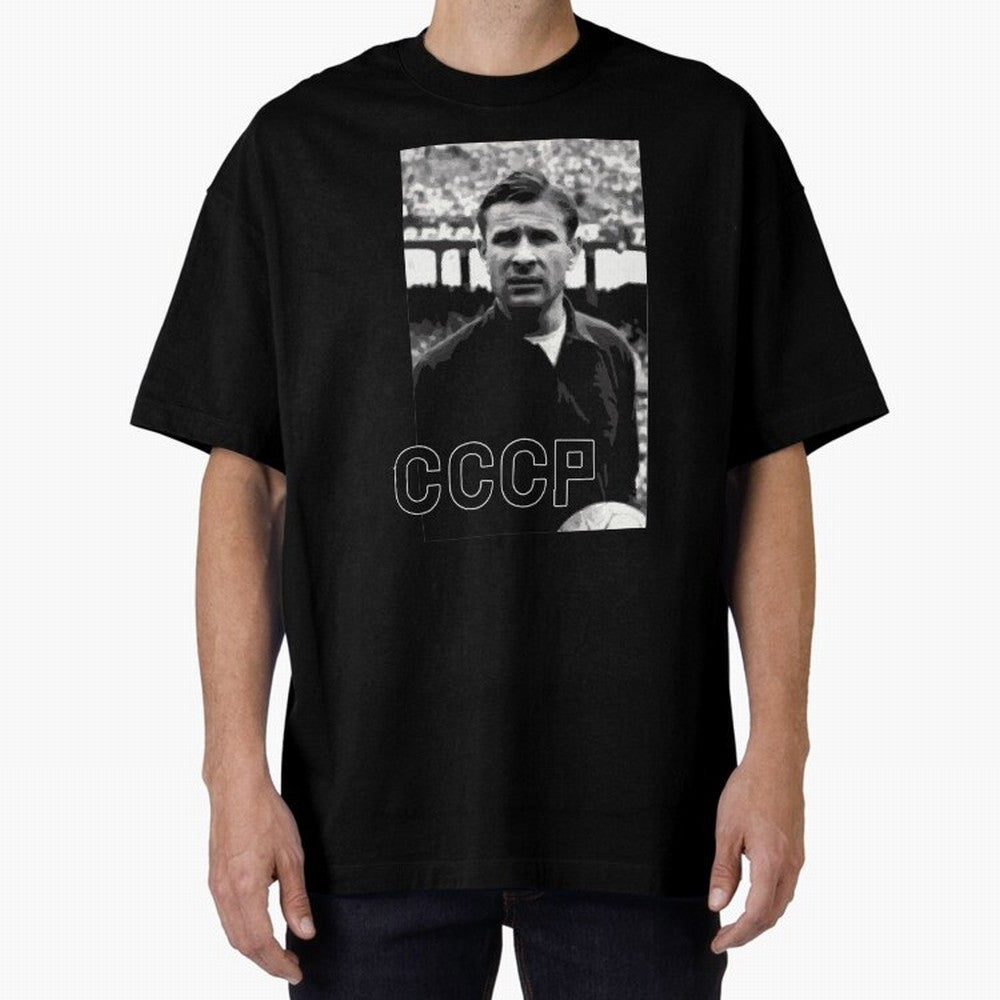 Lev Yashin Football Legends1 Oversized T-Shirt Celebrate Soccer Greatness during FIFA World Cup 2026 Driven by Messi, England, France and Netherlands Energy, Football Festival Excitement, Trophy Ambitions, Country Rivalries and Star Player Buzz;