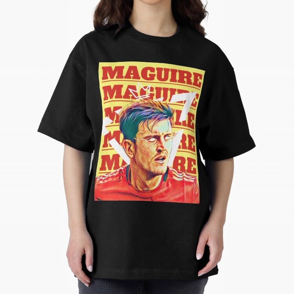 HARRY MAGUIRE, THE CAPTAIN Oversized T-Shirt Upgrade Global Football Passion for FIFA World Cup 2026 Group Stage, Celebrating Cristiano Ronaldo, Haaland and CR7, Argentina and Brazil, Stadium Memories, Football Loyalty, International Chants and