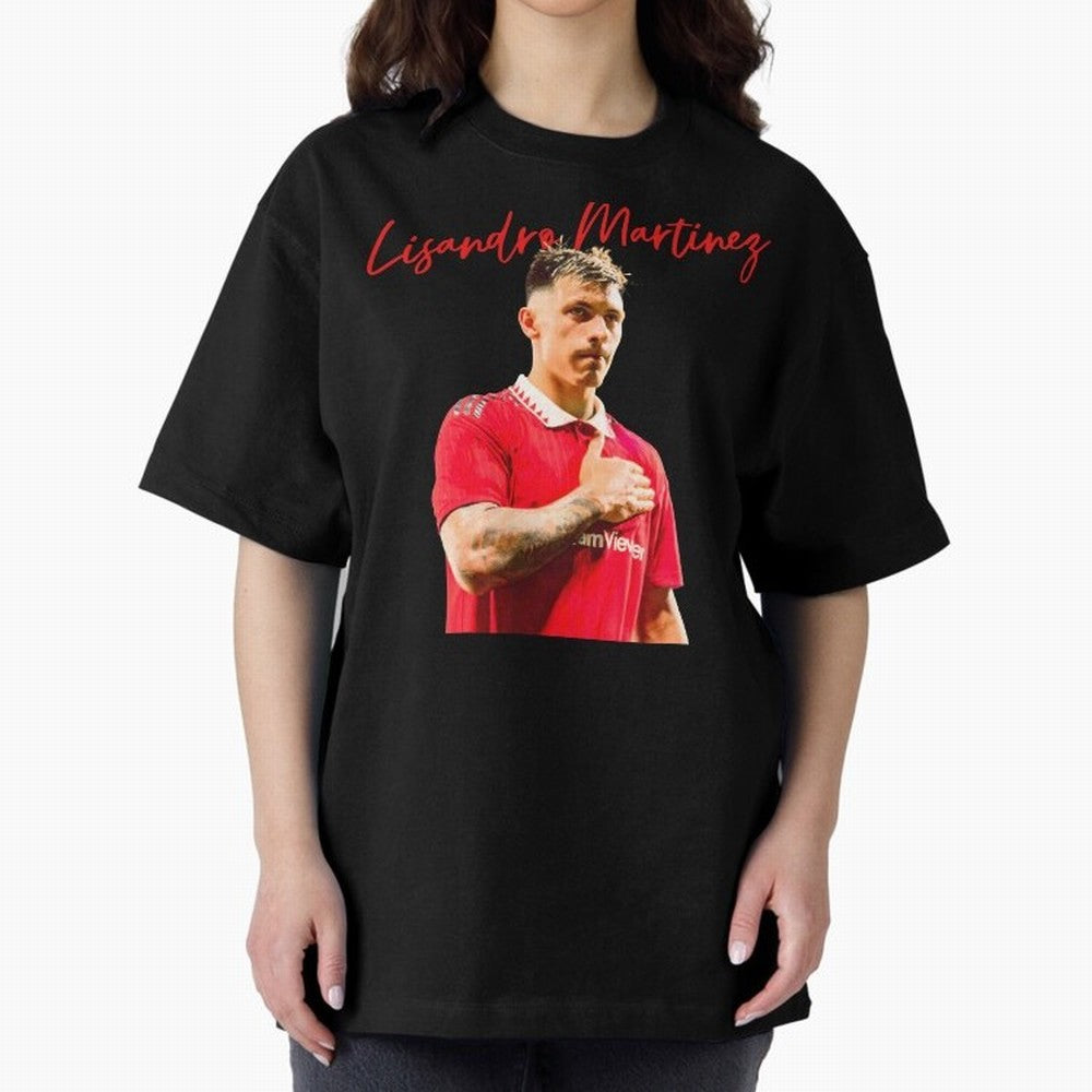 Lisandro Martinez Oversized T-Shirt Capture Match Day Hype around FIFA World Cup 2026, Messi, CR7 and Mbappe, England, France and Netherlands, Tournament Hype, Historic Matchups, Family Viewing Parties and Global Sports Pride; Perfect for