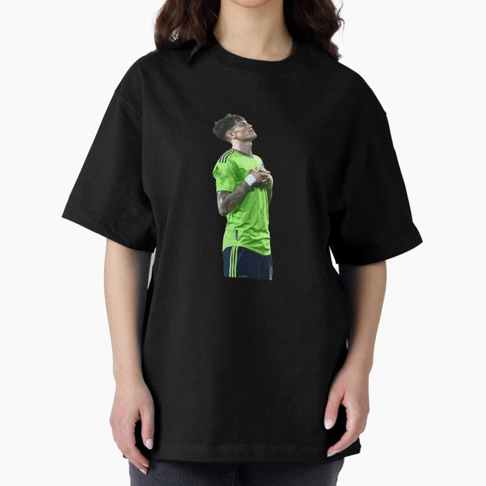 Alejandro Garnacho Oversized T-Shirt Feel the Heartbeat of FIFA World Cup 2026 Group Stage Spirit, Highlighting Argentina and Brazil, CR7, Sports Nostalgia, International Competition, Famous Players and Unforgettable Victories; Perfect for People