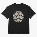 Philately Soccer Ball Oversized T-Shirt Relive Legendary Nights from the FIFA World Cup 2026 Group Stage Journey through CR7 and Messi Highlights, Portugal Pride, Retro Football Energy, Iconic Rivalries, Trophy Chase Drama and Stadium Atmosphere;