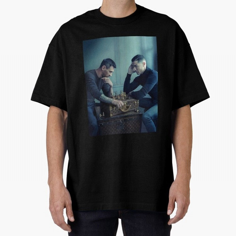 Messi and Ronaldo Chess Shirt, Vintage Lionel Messi Shirt, Lionel Messi Sweatshirt, Messi Hoodie, Retro Messi Hoodie Oversized T-Shirt Feel the Roar of the FIFA World Cup 2026 USA Canada Mexico Journey through Cristiano Ronaldo, Haaland and CR7