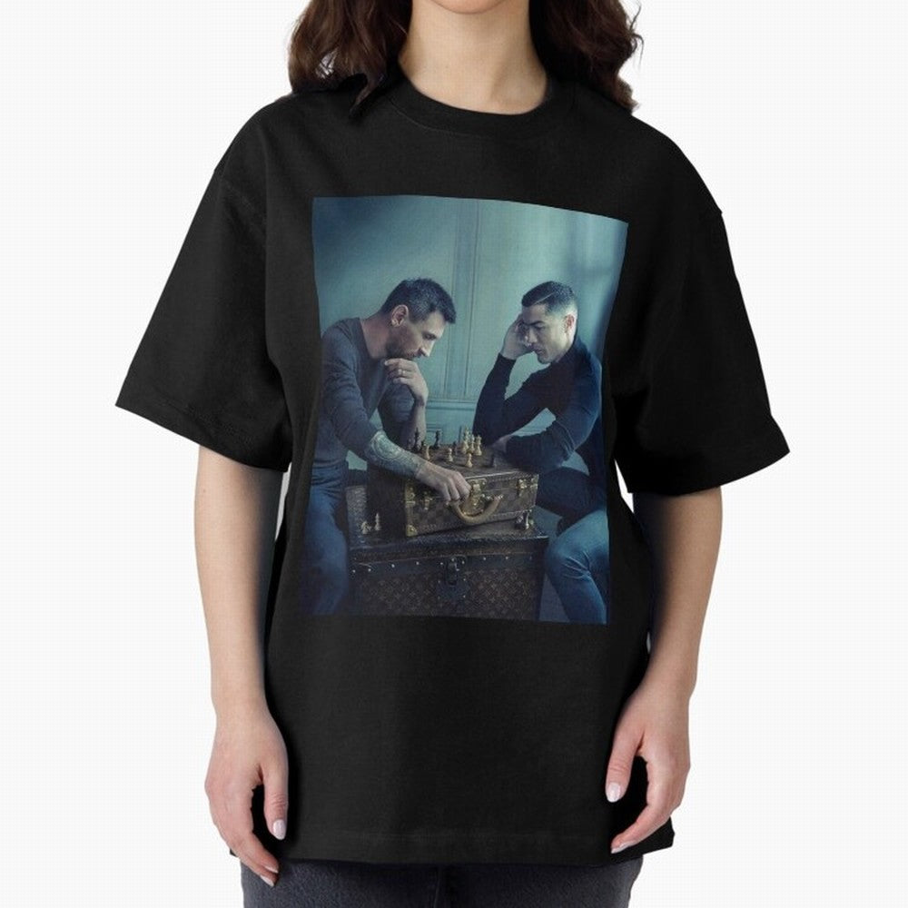 Messi and Ronaldo Chess Shirt, Vintage Lionel Messi Shirt, Lionel Messi Sweatshirt, Messi Hoodie, Retro Messi Hoodie Oversized T-Shirt Feel the Roar of the FIFA World Cup 2026 USA Canada Mexico Journey through Cristiano Ronaldo, Haaland and CR7