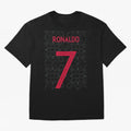 Christiano Ronaldo Portugal Away Jersey 2020 Oversized T-Shirt Bring Trophy Dreams to FIFA World Cup 2026 Group Stage Spirit, Featuring England, France and Netherlands, CR7 and Messi, Football Passion, Legendary Performances, Festival Vibes and