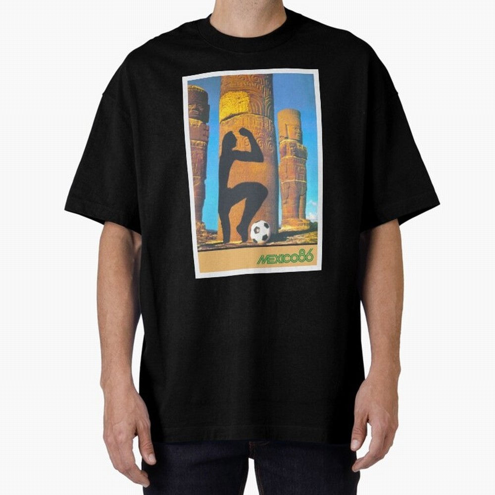 Mexico 86 Oversized T-Shirt Honor the Football Icons of FIFA World Cup 2026 USA Canada Mexico for Fans of Neymar and England, Bringing Classic Soccer Heritage, Championship Pressure, Fan Loyalty and International Pride; Made for Collectors Who