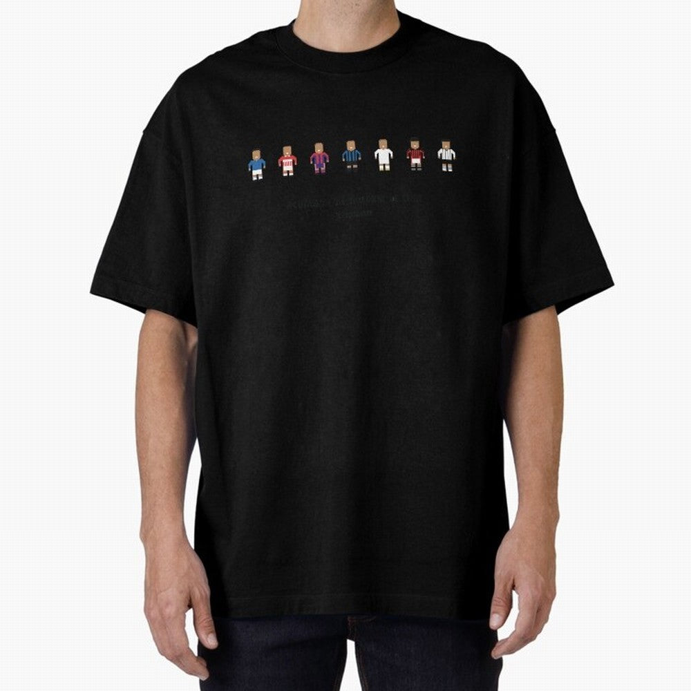 The Club Career Kits Of Ronaldo Oversized T-Shirt Live the Energy of Match Day Hype around FIFA World Cup 2026, Messi and Cristiano Ronaldo, Germany, Fan Favorite Moments, National Team Passion, Big Match Drama and Soccer History; Ideal for Fans
