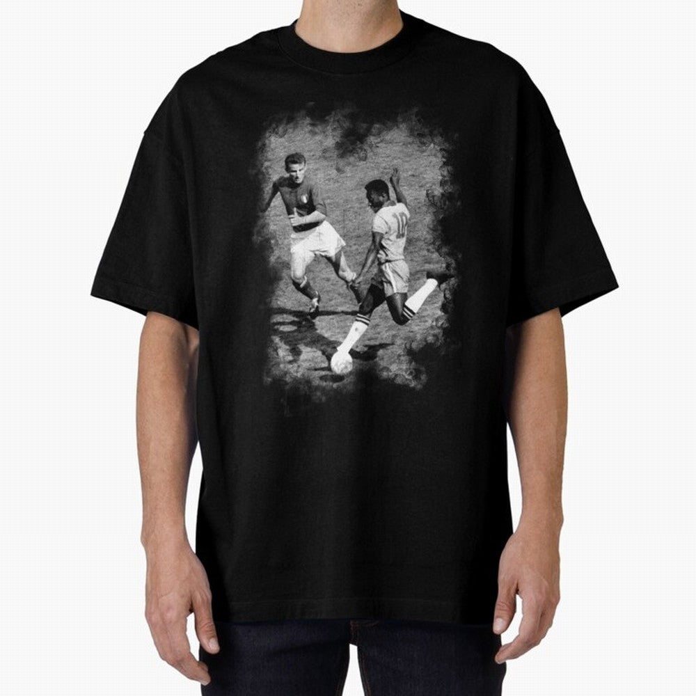 Pele Oversized T-Shirt Fuel FIFA World Cup 2026 for Fans of Cristiano Ronaldo, Haaland and CR7 and Argentina and Brazil, Bringing Stadium Chants, National Pride, Trophy Dreams and Unforgettable Football Memories; Made for Die Hard Supporters,