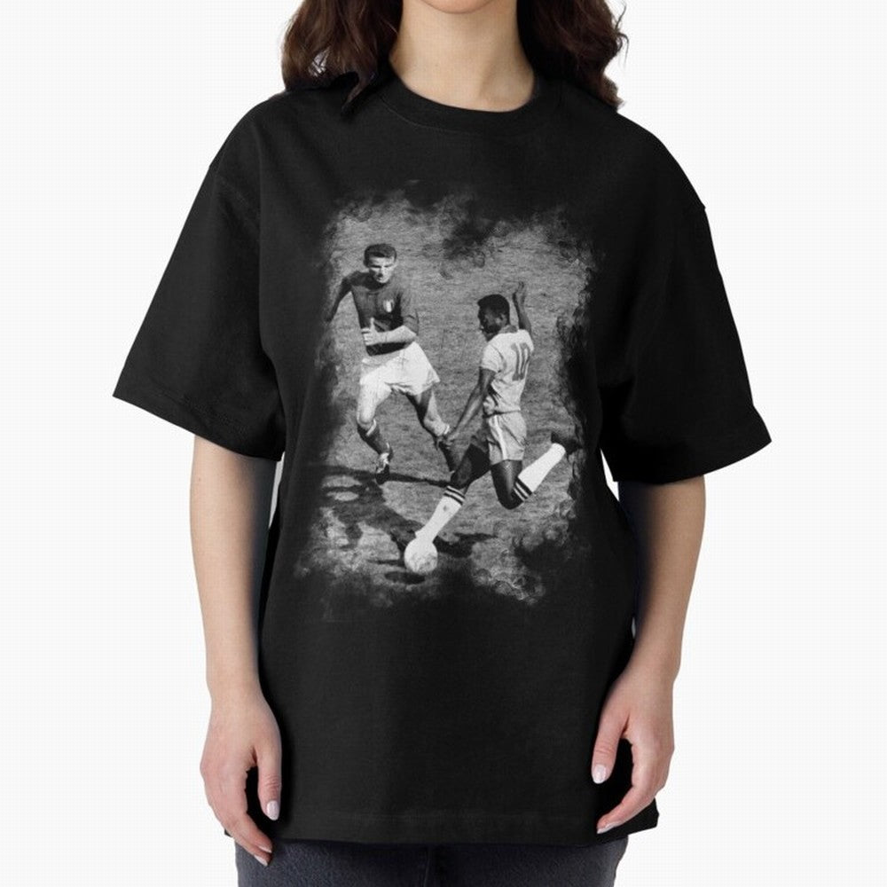 Pele Oversized T-Shirt Fuel FIFA World Cup 2026 for Fans of Cristiano Ronaldo, Haaland and CR7 and Argentina and Brazil, Bringing Stadium Chants, National Pride, Trophy Dreams and Unforgettable Football Memories; Made for Die Hard Supporters,