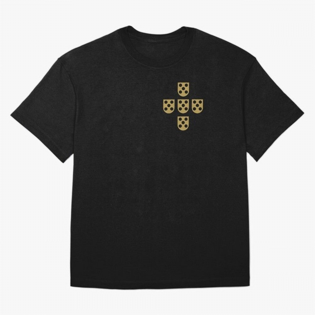 Quinas Portugal Gold B Oversized T-Shirt Live for the Drama of FIFA World Cup 2026 USA Canada Mexico Spirit, with Brazil, Portugal and Argentina, Neymar, Haaland and Cristiano Ronaldo, Stadium Memories, Football Loyalty, International Chants and