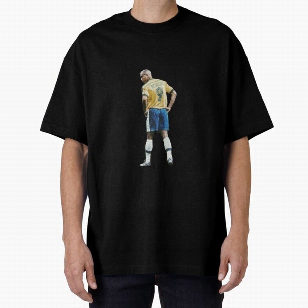 Brazilian Football Player from Milano Oversized T-Shirt Support Iconic Players in FIFA World Cup 2026 Group Stage Spirit, Inspired by Spain, Messi, Neymar and Mbappe, Supporter Pride, Iconic Celebrations, Legendary Names and Global Match Day