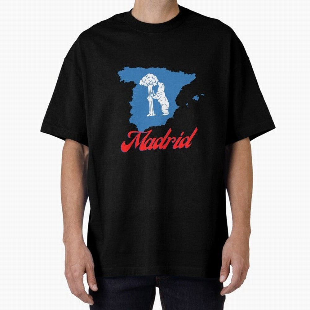 Madrid Bear Strawberry Tree Oversized T-Shirt Make Game Day About FIFA World Cup 2026 Group Stage Connected to Cristiano Ronaldo, Haaland and CR7, France Energy, Fan Favorite Moments, National Team Passion, Big Match Drama and Soccer History; Built