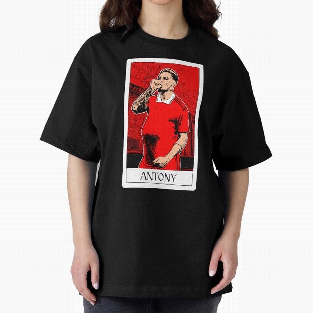 Antony Oversized T-Shirt Bring FIFA World Cup 2026 with Cristiano Ronaldo, England Energy, Worldwide Fan Energy, Dramatic Goals, Stadium Lights and Championship Celebrations; Great for Watch Parties, Sports Bars, Family Nights, Fan Clubs and